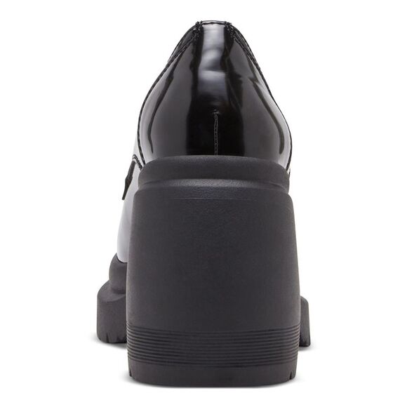 MADDEN GIRL Womens Black 1-1/2" Platform Time Toe Block Heel Oxford Shoes 9.5 M - Picture 2 of 4